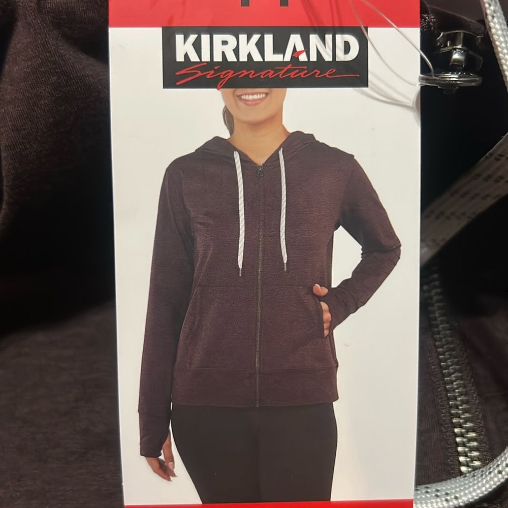 NWT Kirkland Signature ladies full zip hoody light weight size M